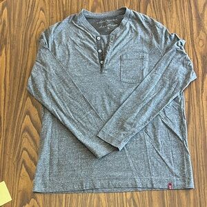 Banana Republic Charcoal Long Sleeve Henley